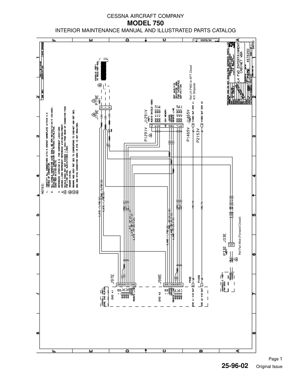 Original Issue 25-96-02 for Cessna 750 Aircraft