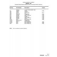 Aviation Part P2153V for Cessna 750 Aircraft