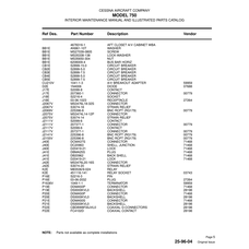 Aviation Part J2111V for Cessna 750 Aircraft