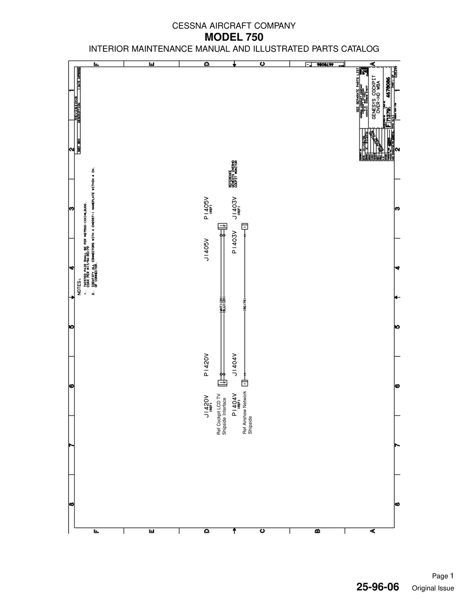 Original Issue 25-96-06 for Cessna 750 Aircraft