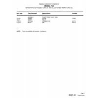 Aviation Part P1011V for Cessna 750 Aircraft
