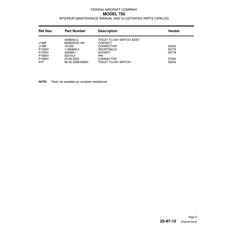 Aviation Part J148F for Cessna 750 Aircraft
