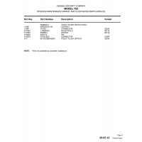 Aviation Part P1062V for Cessna 750 Aircraft
