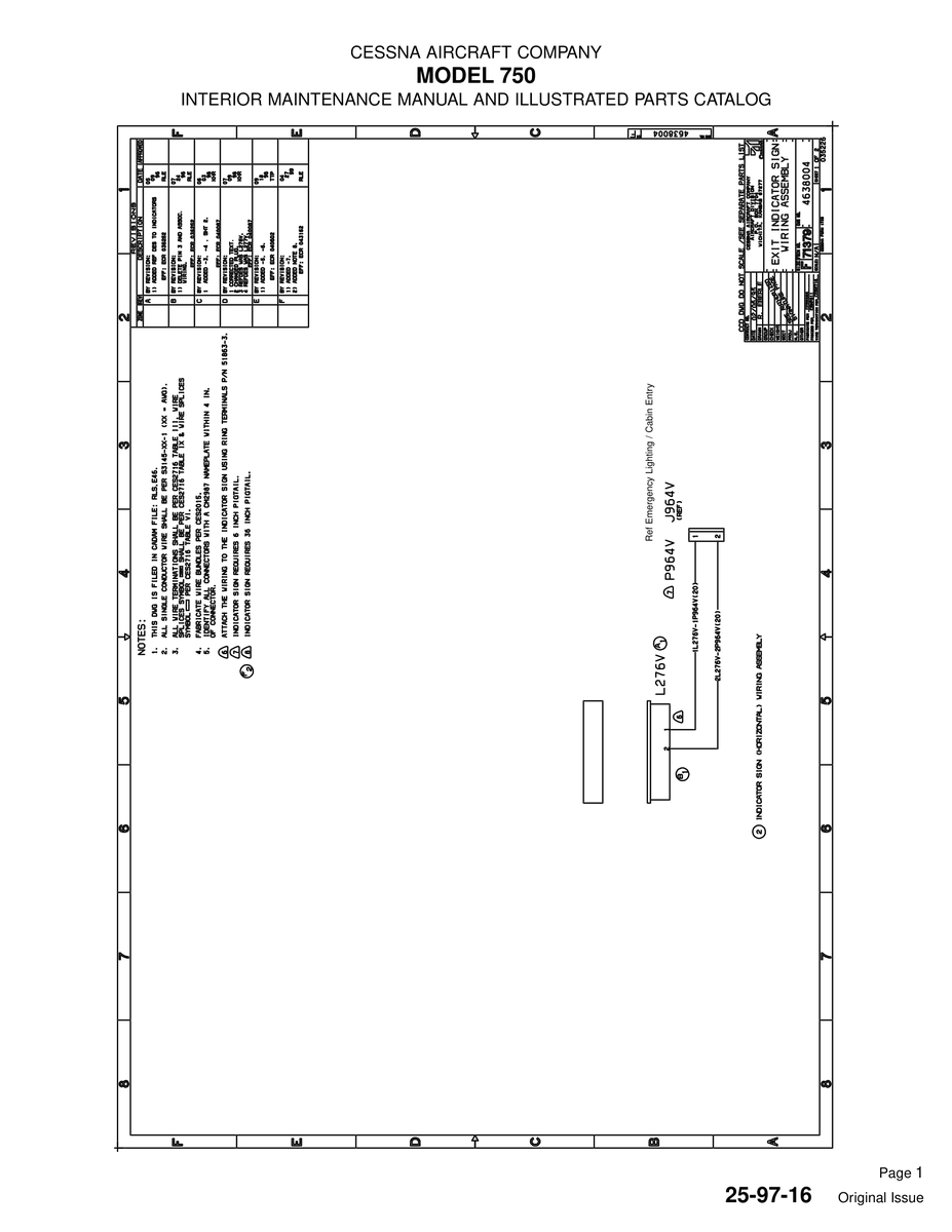 Original Issue 25-97-16 for Cessna 750 Aircraft