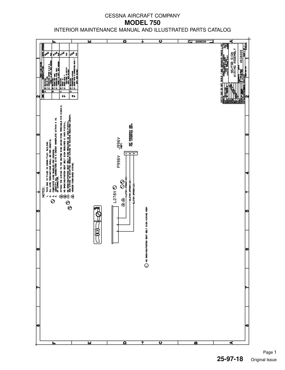 Original Issue 25-97-18 for Cessna 750 Aircraft