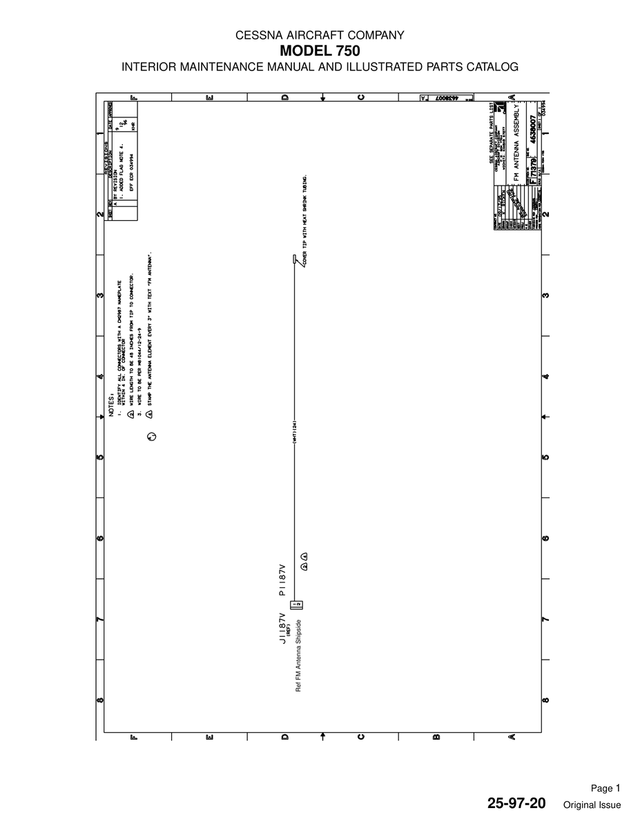 Original Issue 25-97-20 for Cessna 750 Aircraft