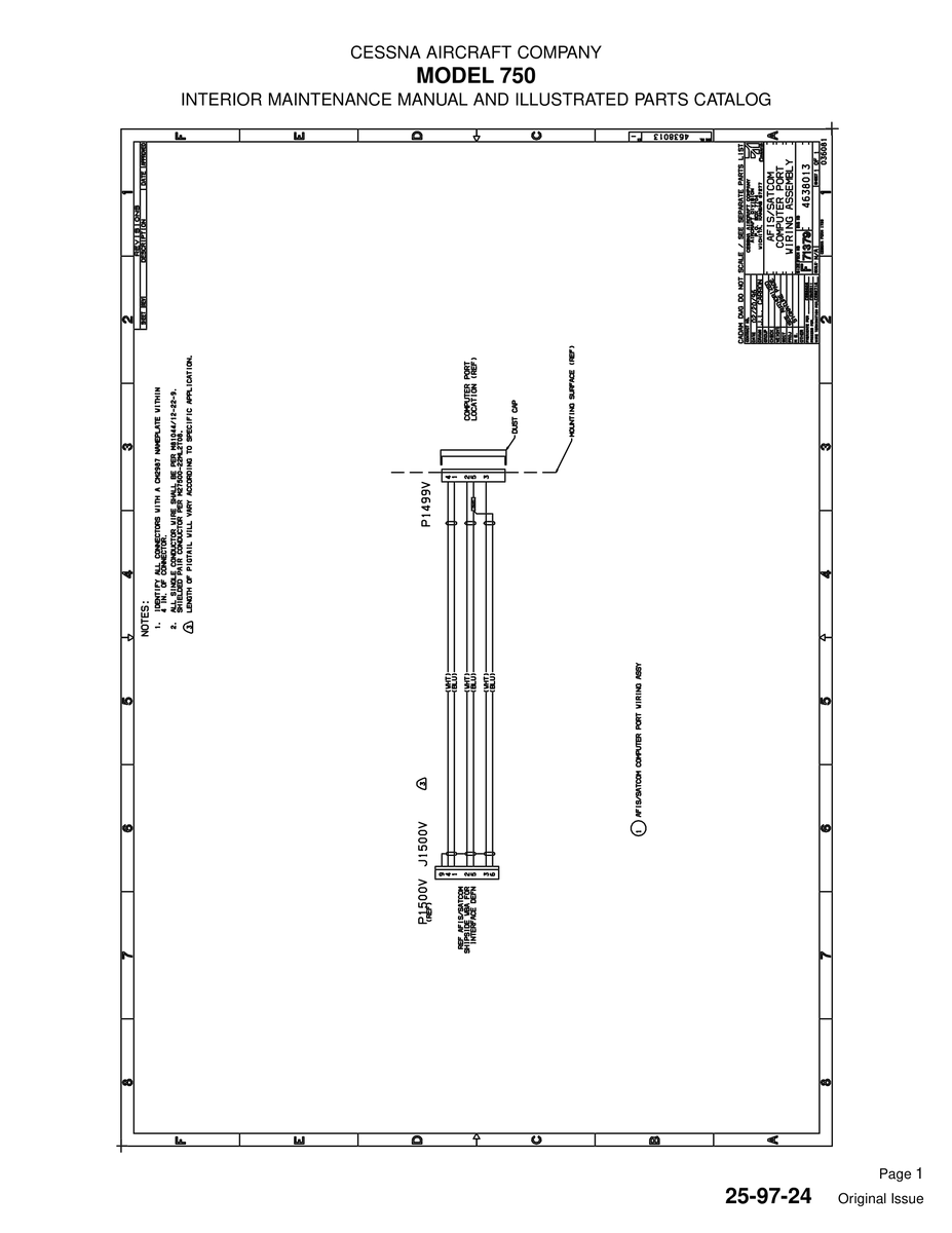 Original Issue 25-97-24 for Cessna 750 Aircraft
