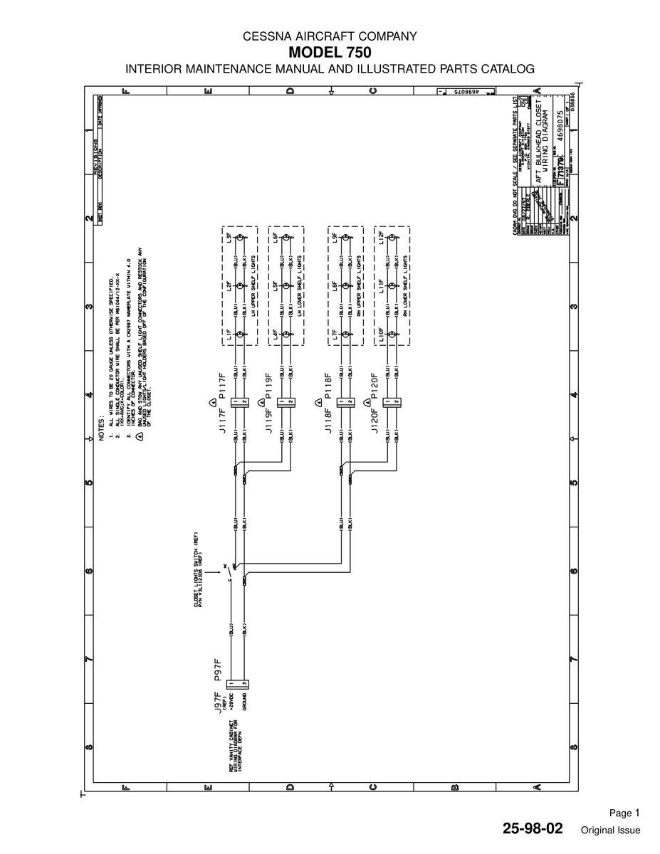 Original Issue 25-98-02 for Cessna 750 Aircraft