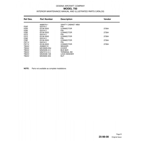 Military-Standard Aircraft Part (MS18029-2S4) — Cessna 750 Military-Standard Aircraft Part (MS18029-2S4) — Cessna 750