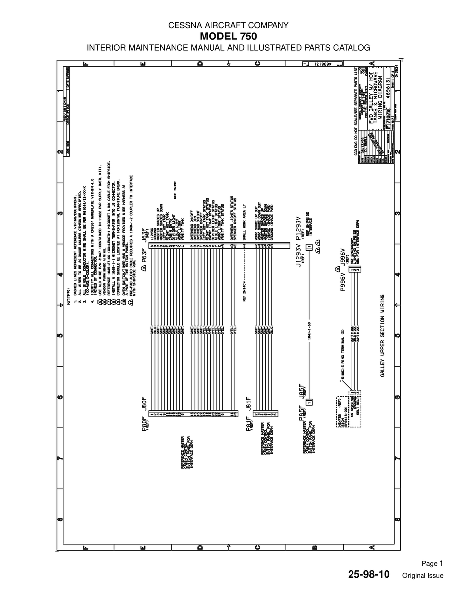 Original Issue 25-98-10 for Cessna 750 Aircraft