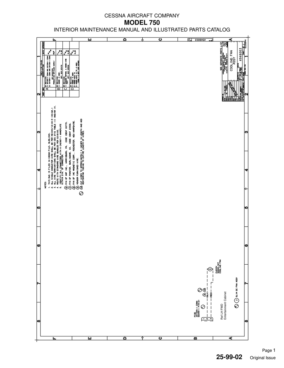 Original Issue 25-99-02 for Cessna 750 Aircraft