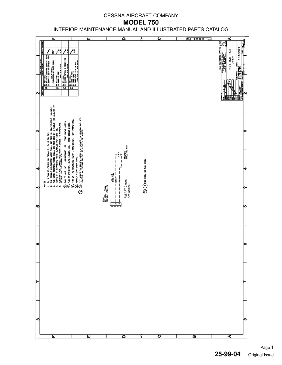 Original Issue 25-99-04 for Cessna 750 Aircraft
