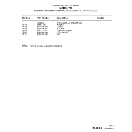 2S5 Cover (MS18029) — Cessna 750 2S5 Cover (MS18029) — Cessna 750