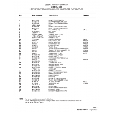 Aviation Part (4479519-10) — Cessna 680 Aviation Part (4479519-10) — Cessna 680