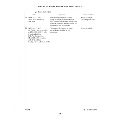 Aviation Part (III-31) — Piper PA-28-161 Aviation Part (III-31) — Piper PA-28-161