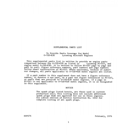 Aviation Part (SSP276)