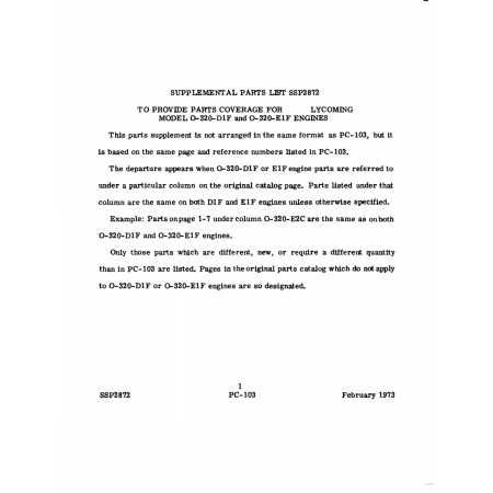 Aviation Part (SSP2872)