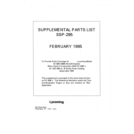 Aviation Part (SSP-295) Aviation Part (SSP-295)