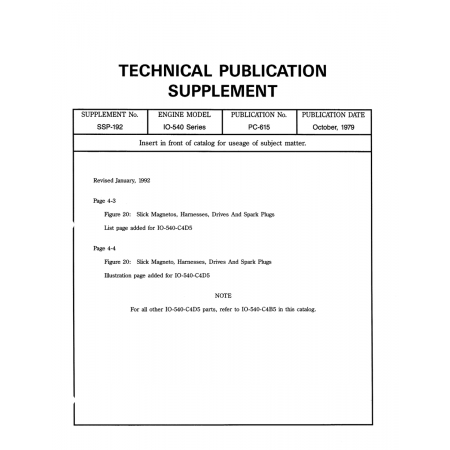 Aviation Part (SSP-192) Aviation Part (SSP-192)
