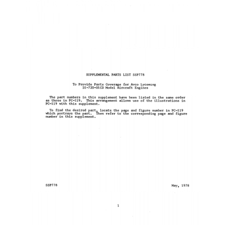 Aviation Part (SSP778)