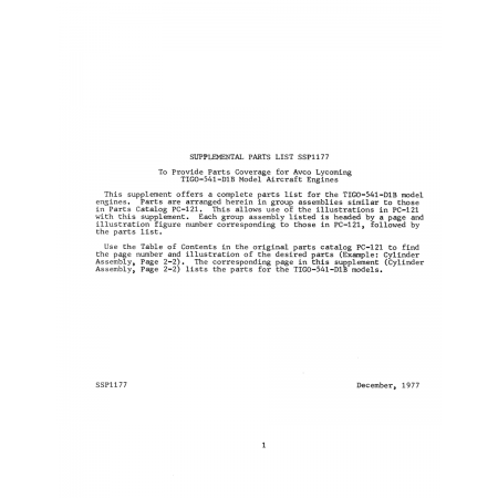 Aviation Part (SSP1177) Aviation Part (SSP1177)