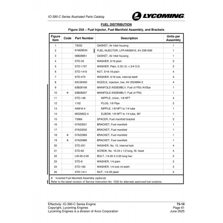 Manifold Assembly, Fuel AVStar (63B28106)