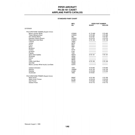 Aviation Part (Y8485S) — Piper PA-28-161 Aviation Part (Y8485S) — Piper PA-28-161
