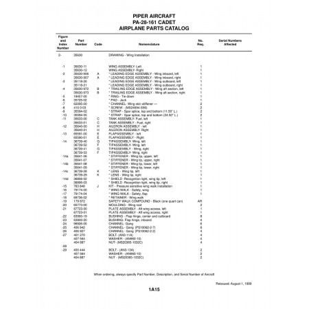 Aviation Part (35118-20) — New Piper PA-28-161 Aviation Part (35118-20) — New Piper PA-28-161