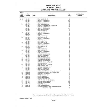 Aviation Part (63595-00) — Piper PA-28-161