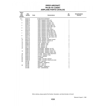 Aviation Part (63562-00) — Piper PA-28-161