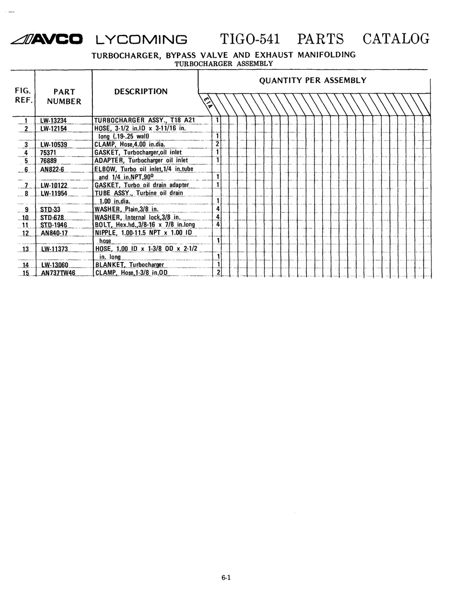Aviation Part LW-13234
