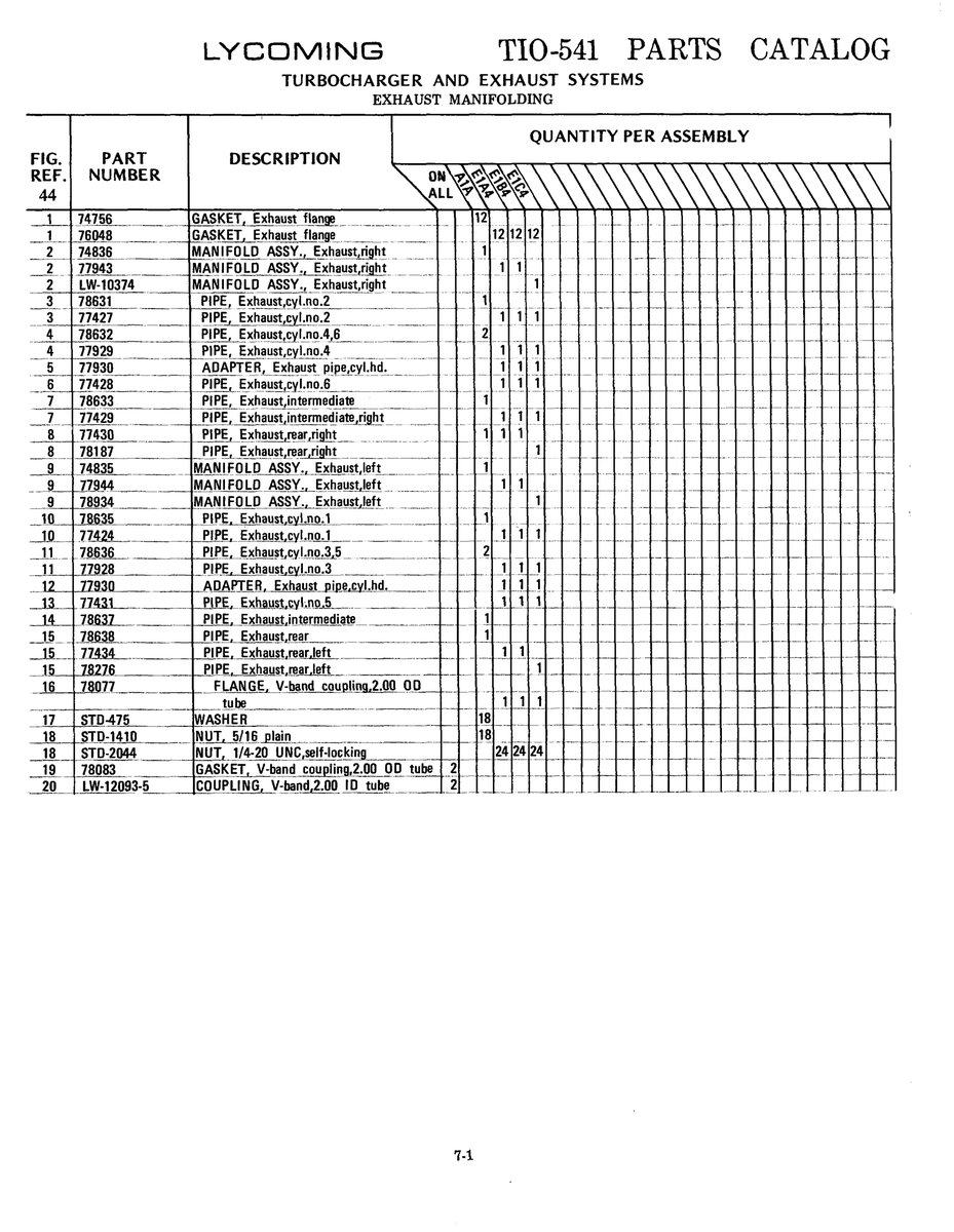 Aviation Part LW-10374