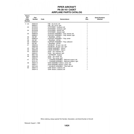 Aviation Part (62129-08) — Piper PA-28-161 Aviation Part (62129-08) — Piper PA-28-161