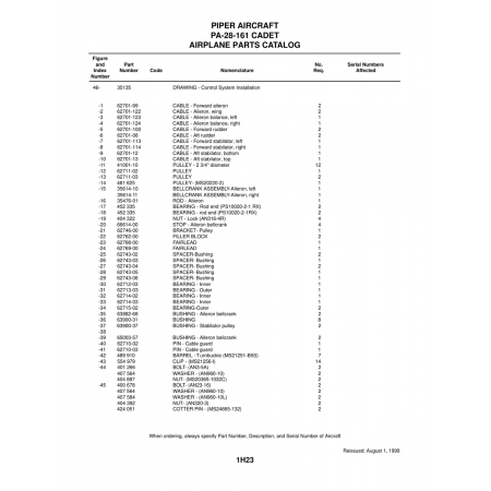 Aviation Part (63900-31) — Piper PA-28-161 Aviation Part (63900-31) — Piper PA-28-161