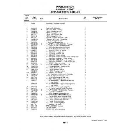 Aviation Part (76297-01) — Piper PA-28-161 Aviation Part (76297-01) — Piper PA-28-161
