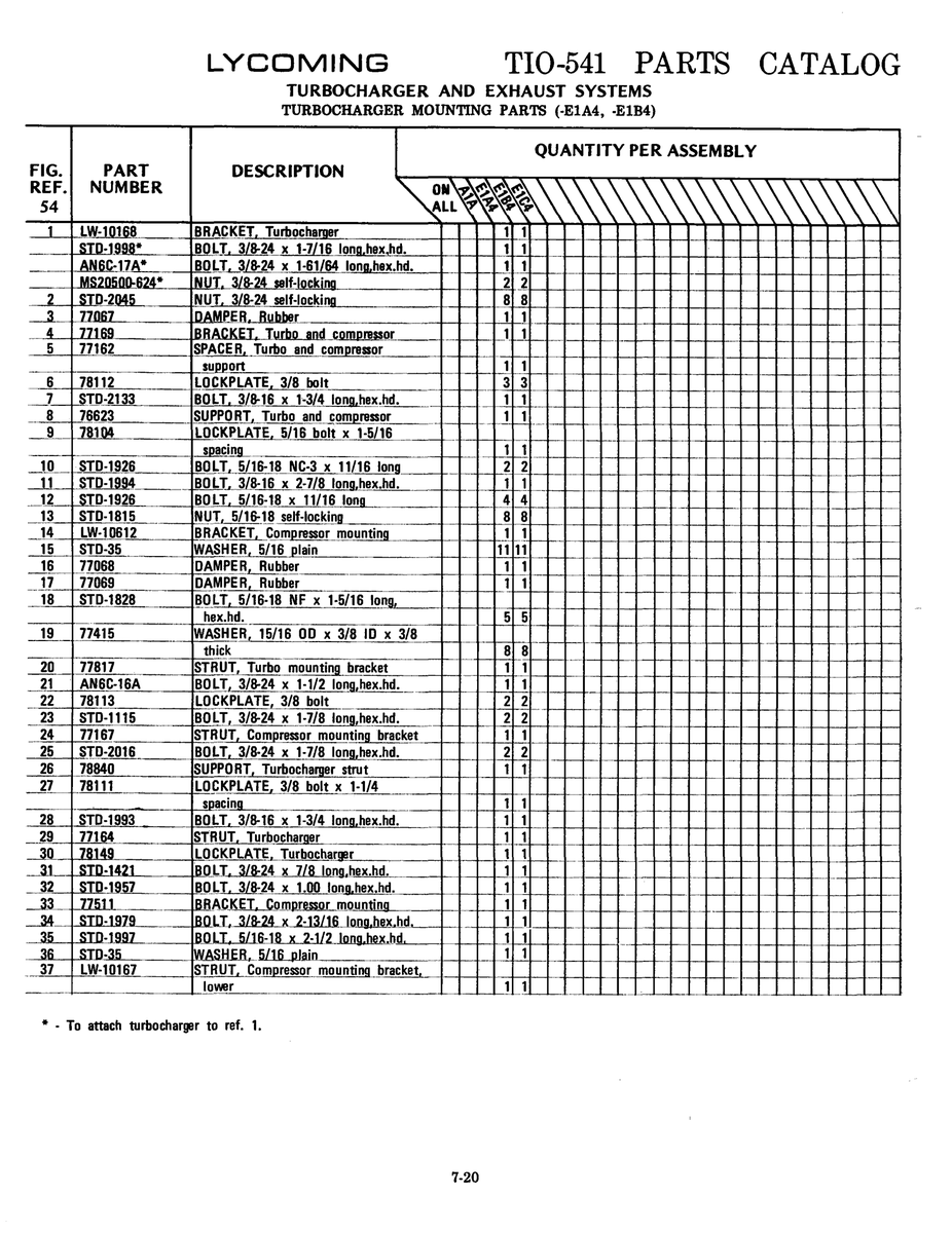 Aviation Part LW-10612