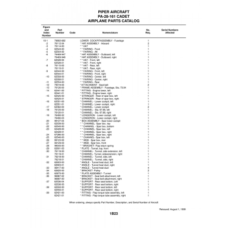 Aviation Part (99129-03) — Piper PA-28-161 Aviation Part (99129-03) — Piper PA-28-161