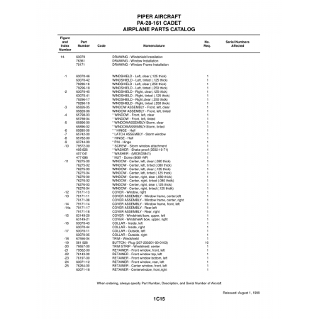 Aviation Part (79557-00) — Piper PA-28-161 Aviation Part (79557-00) — Piper PA-28-161