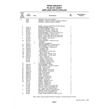Aviation Part (73451-07) — Piper PA-28-161 Aviation Part (73451-07) — Piper PA-28-161