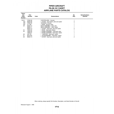 Aviation Part (37902-08) — Piper PA-28-161
