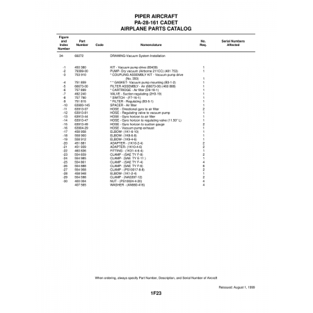 Aviation Part (66673-00) — Piper PA-28-161 Aviation Part (66673-00) — Piper PA-28-161