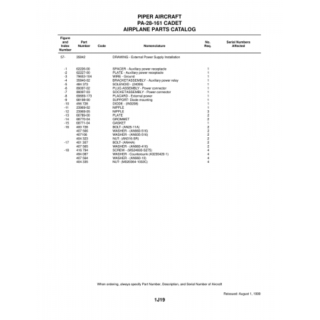 Aviation Part (79653-104) — Piper PA-28-161 Aviation Part (79653-104) — Piper PA-28-161