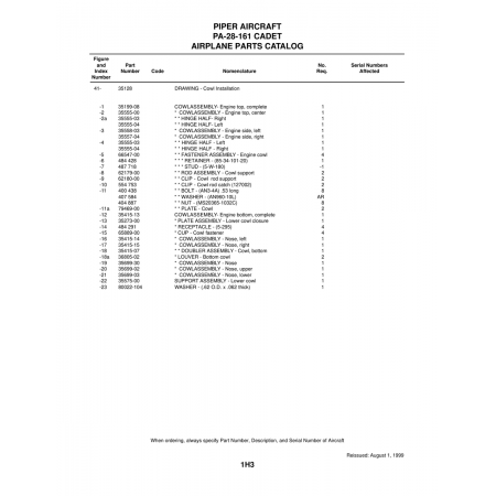 Aviation Part (35557-04) — Piper PA-28-161 Aviation Part (35557-04) — Piper PA-28-161