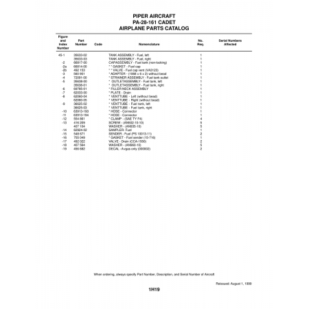 Aviation Part (36625-02) — Piper PA-28-161 Aviation Part (36625-02) — Piper PA-28-161