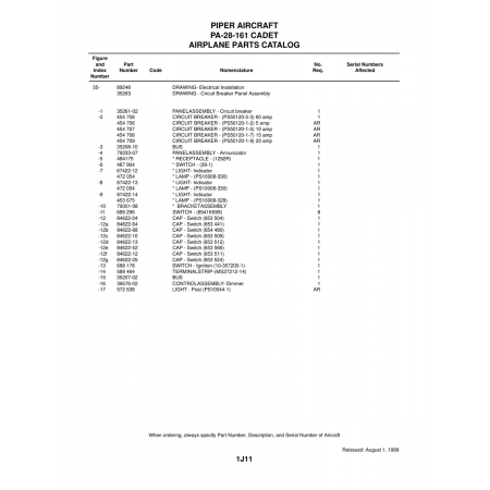Aviation Part (84622-10) — Piper PA-28-161