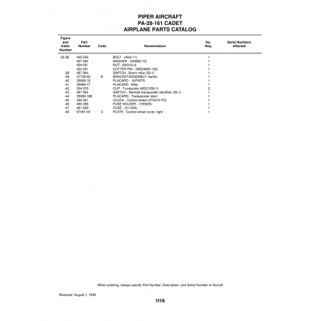 Aviation Part (37729-02) — Piper PA-28-161