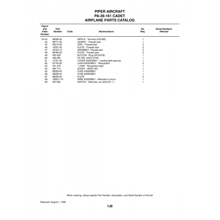 Aviation Part (89258-04) — Piper PA-28-161 Aviation Part (89258-04) — Piper PA-28-161