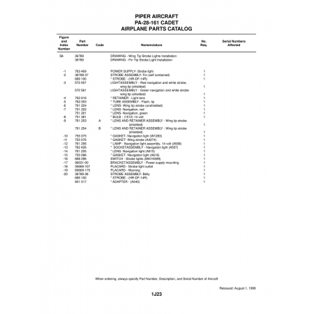 Aviation Part (35669-107) — Piper PA-28-161