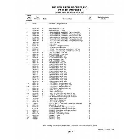 Aviation Part (35641-01) — Piper PA-28-161 Warrior Aviation Part (35641-01) — Piper PA-28-161 Warrior