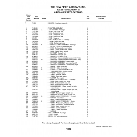 Aviation Part (79585-902) — Piper PA-28-161 Warrior Aviation Part (79585-902) — Piper PA-28-161 Warrior